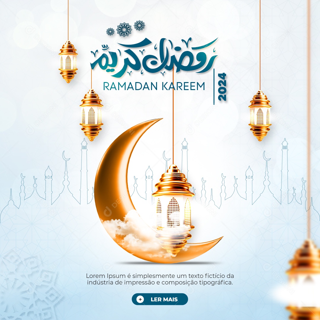 Social Media Feed Ramadan Kareem PSD Editável