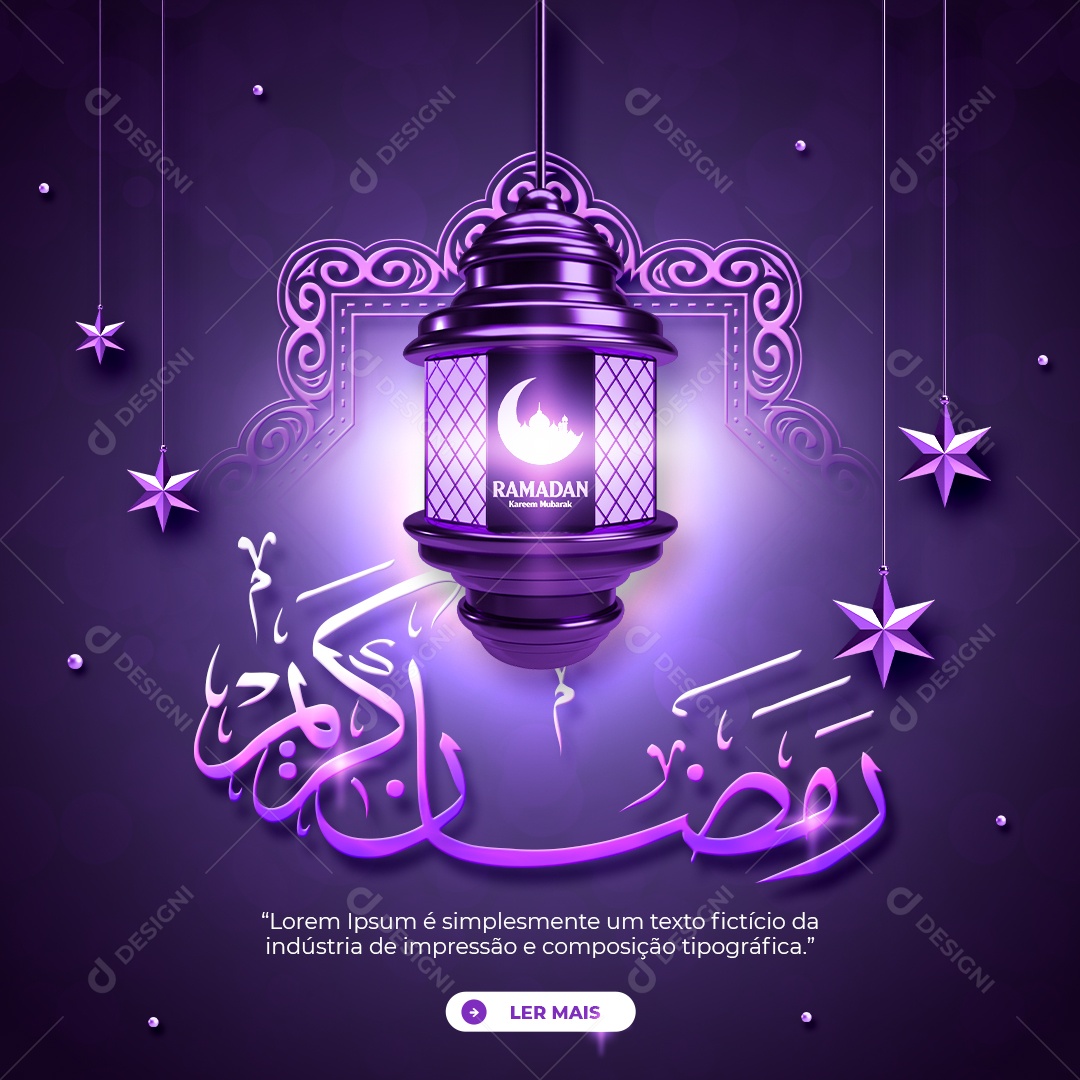 Social Media Feed Ramadan Kareem Mubarak PSD Editável