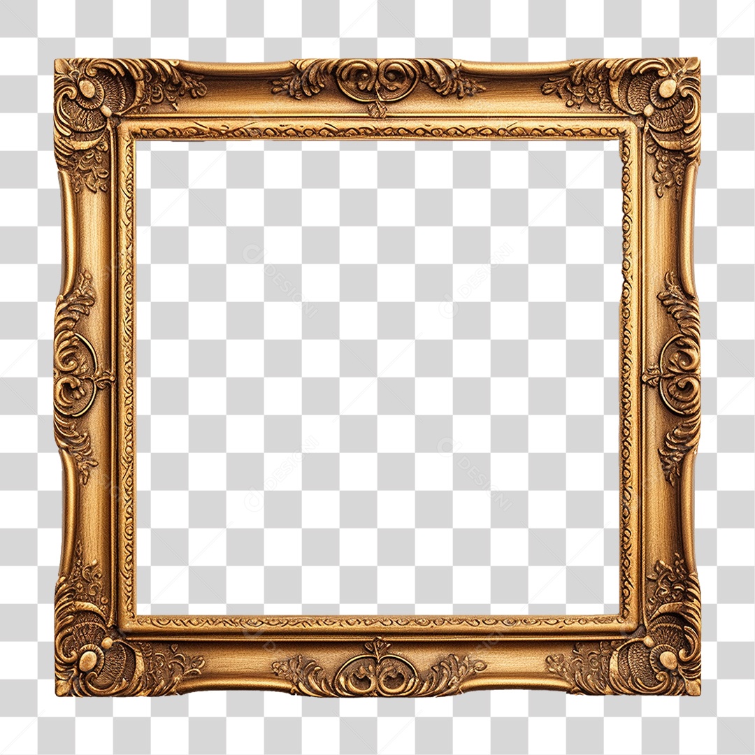 Moldura de Madeira PNG Transparente