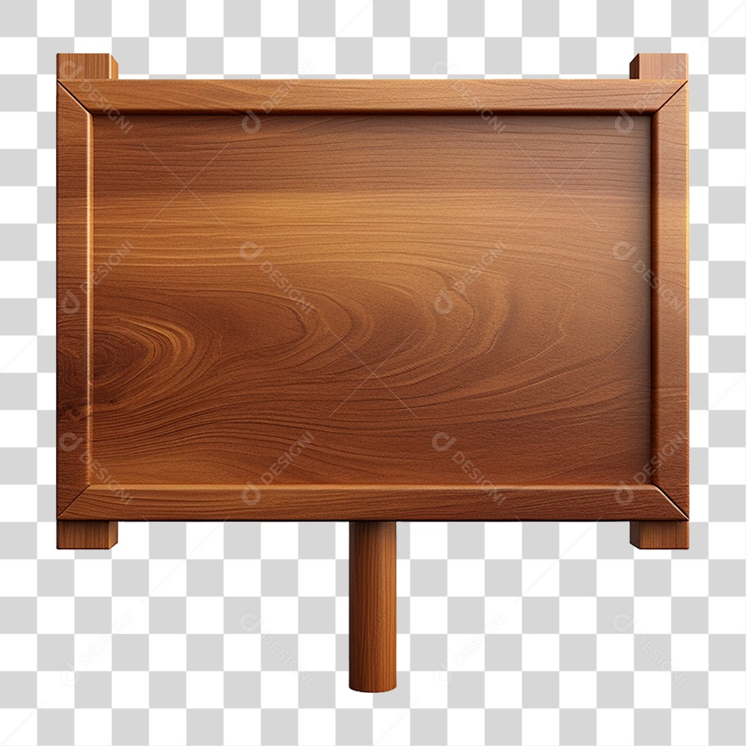 Placa de Madeira PNG Transparente