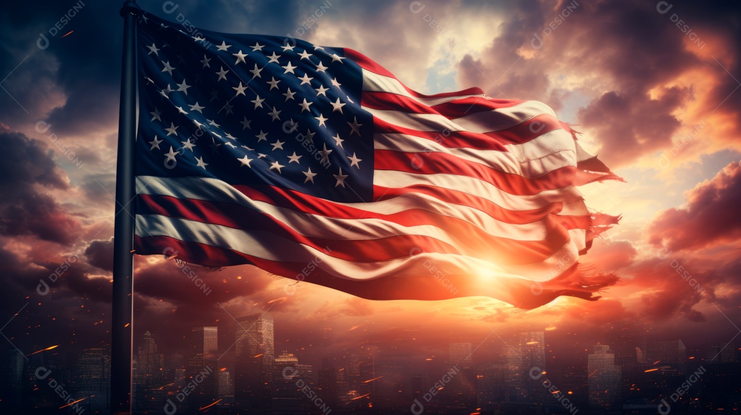 Hora do Dia da Independência para a revolução! 4 de julho IA generativa.