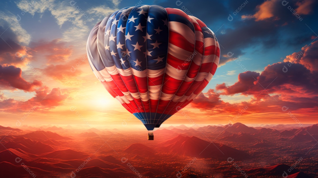 Hora do Dia da Independência para a revolução! 4 de julho IA generativa.