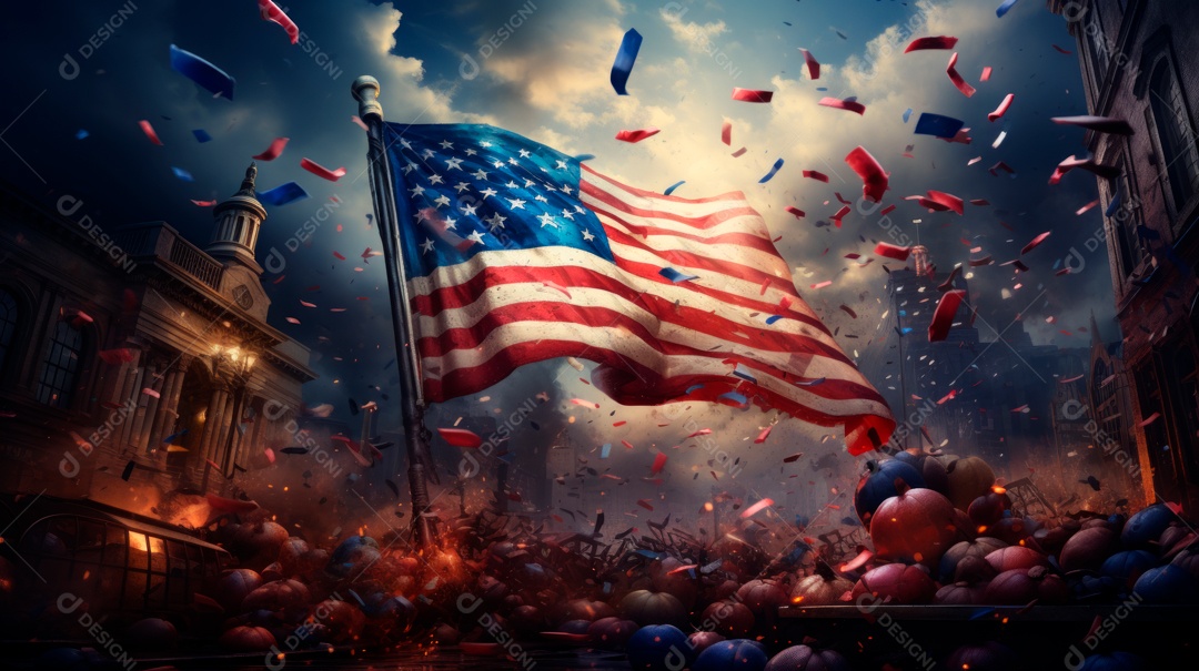 Hora do Dia da Independência para a revolução! 4 de julho IA generativa.