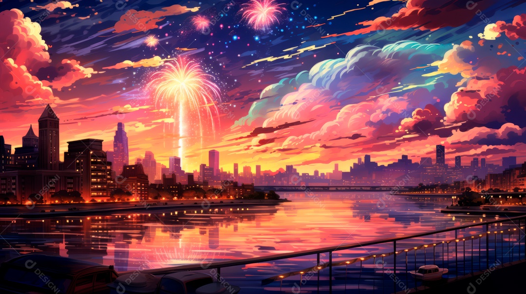 Hora do Dia da Independência para a revolução! 4 de julho IA generativa.