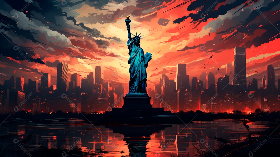 Hora do Dia da Independência para a revolução! 4 de julho IA generativa.