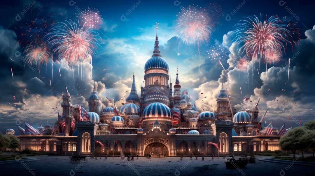 Hora do Dia da Independência para a revolução! 4 de julho IA generativa.