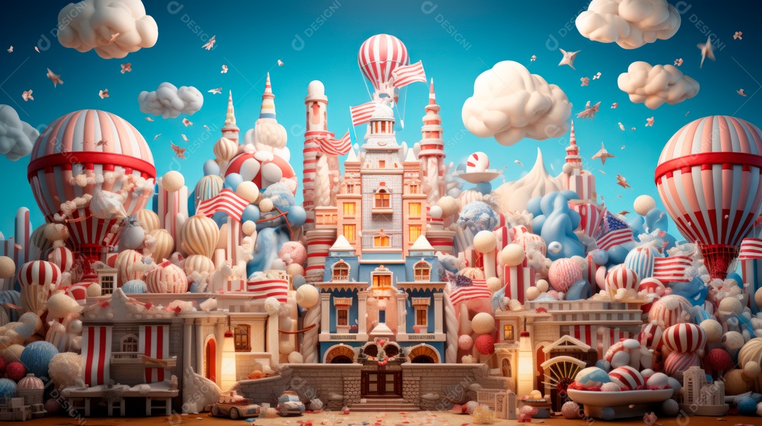 Hora do Dia da Independência para a revolução! 4 de julho IA generativa.