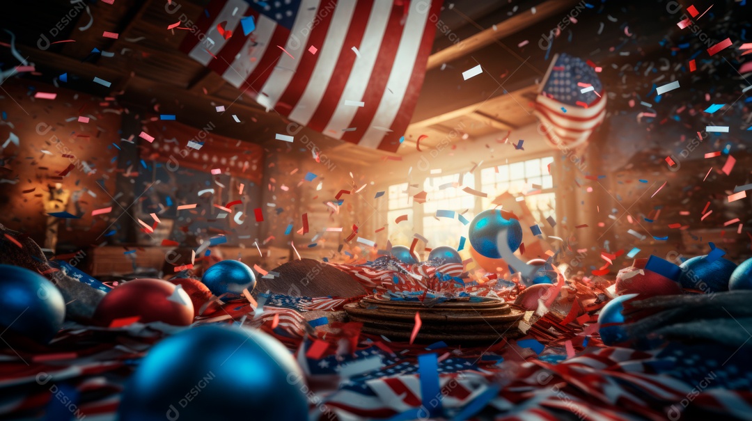 Hora do Dia da Independência para a revolução! 4 de julho IA generativa.