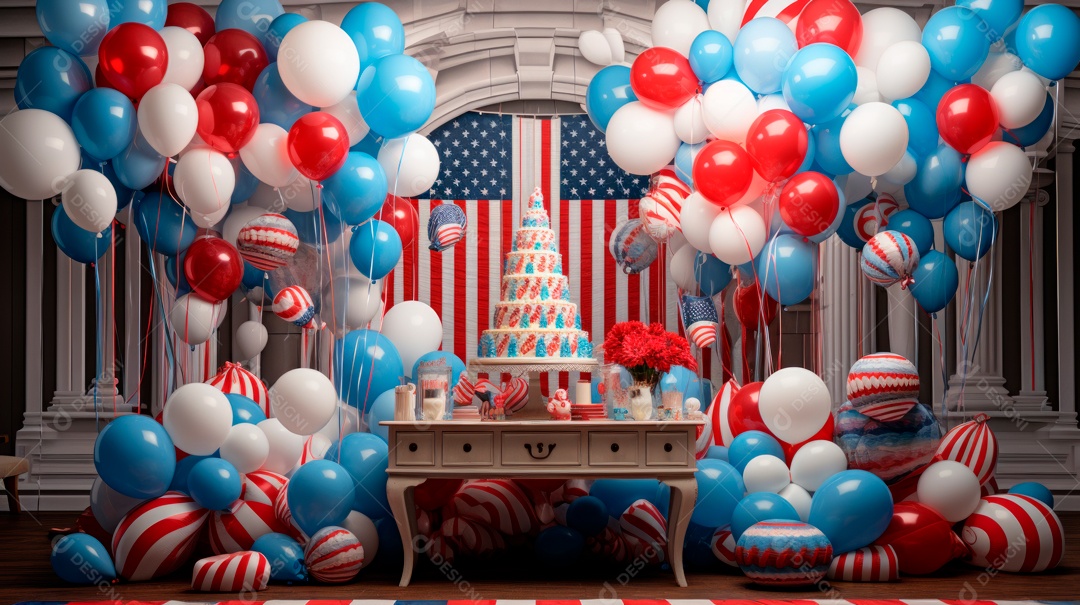 Hora do Dia da Independência para a revolução! 4 de julho IA generativa.