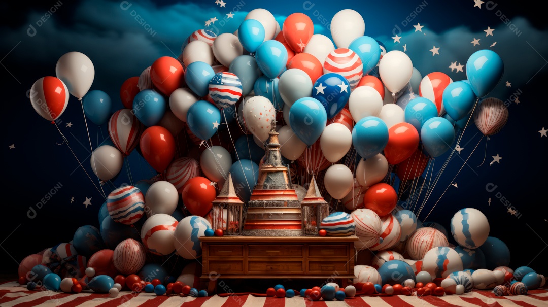 Hora do Dia da Independência para a revolução! 4 de julho IA generativa.