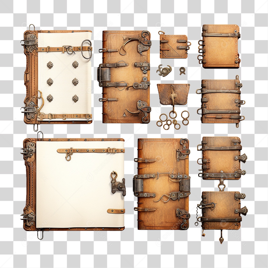 Páginas Livros com Engrenagem PNG Transparente