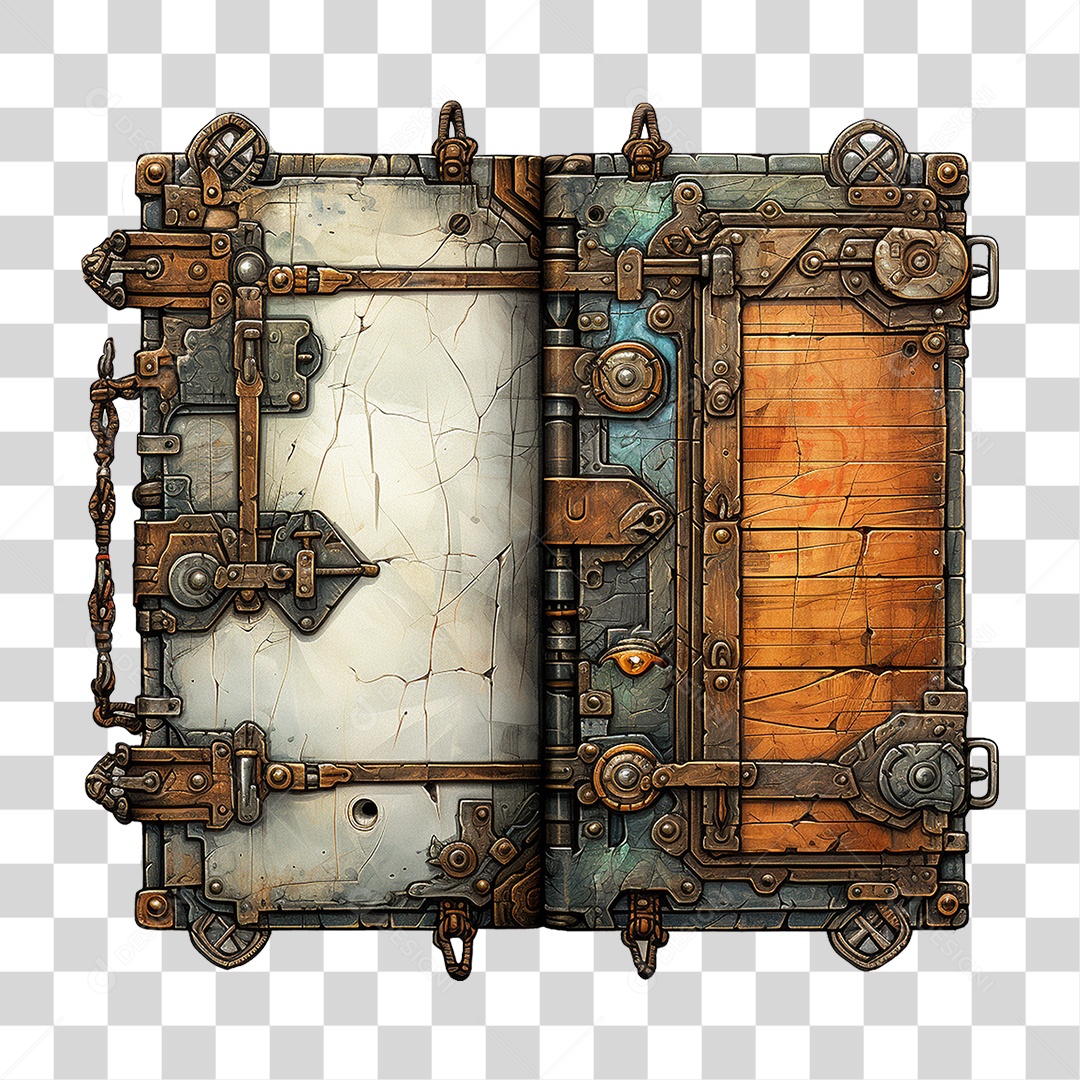 Páginas Livros com Engrenagem PNG Transparente