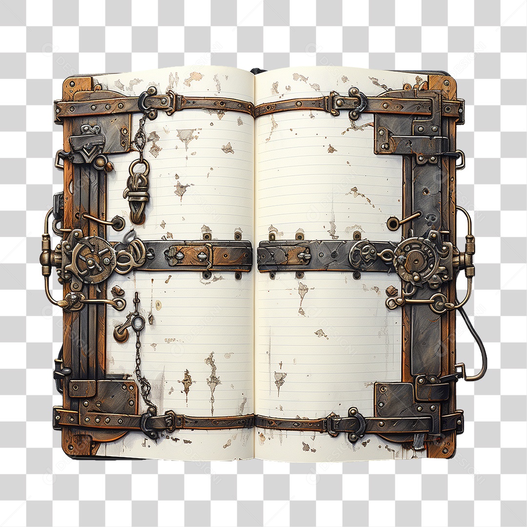 Páginas Livros com Engrenagem PNG Transparente