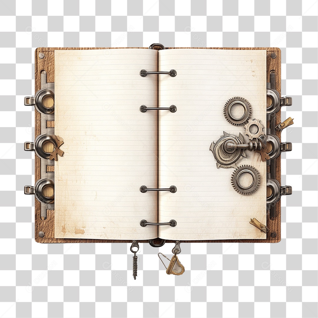 Páginas Livros com Engrenagem PNG Transparente