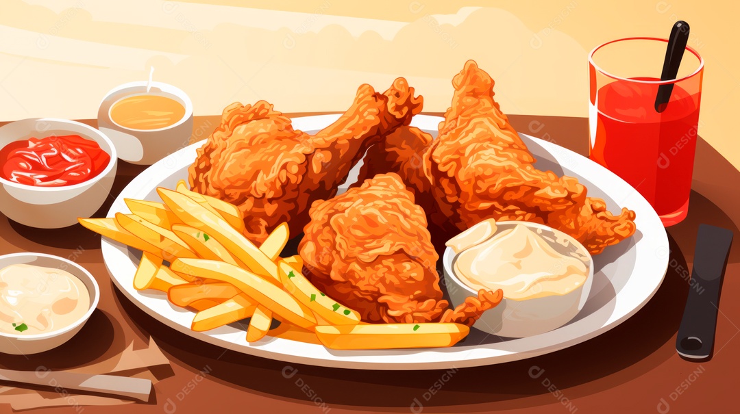 Dia Internacional do Frango Frito, 6 de julho Generative.