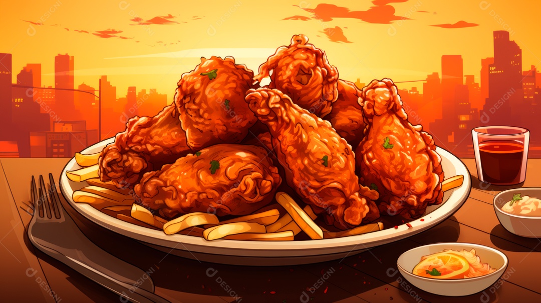 Dia Internacional do Frango Frito, 6 de julho Generative.