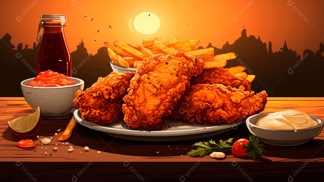 Dia Internacional do Frango Frito, 6 de julho Generative.