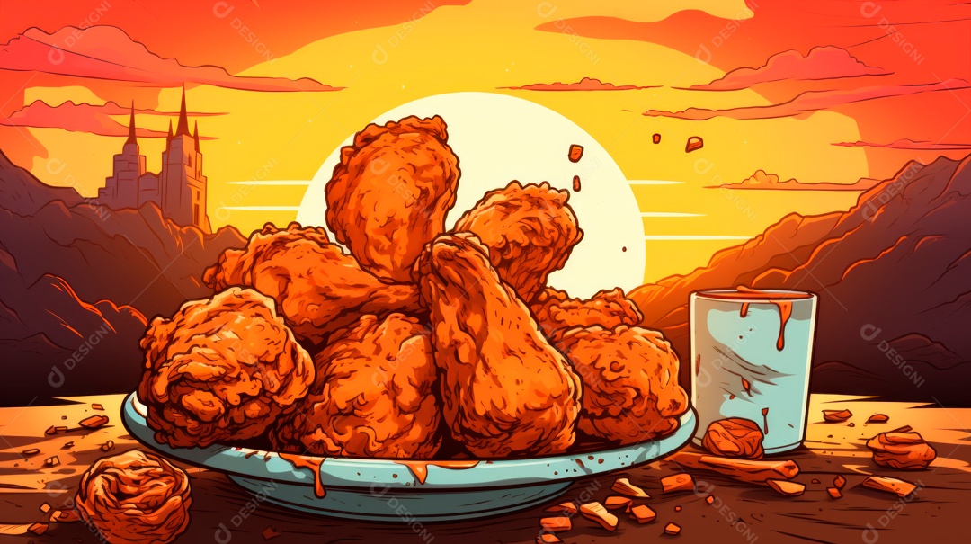 Dia Internacional do Frango Frito, 6 de julho Generative.