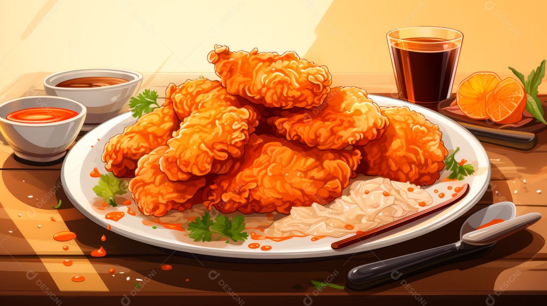 Dia Internacional do Frango Frito, 6 de julho Generative.