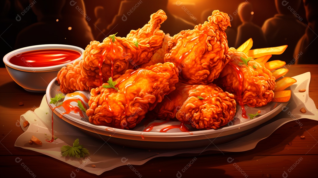 Dia Internacional do Frango Frito, 6 de julho Generative.