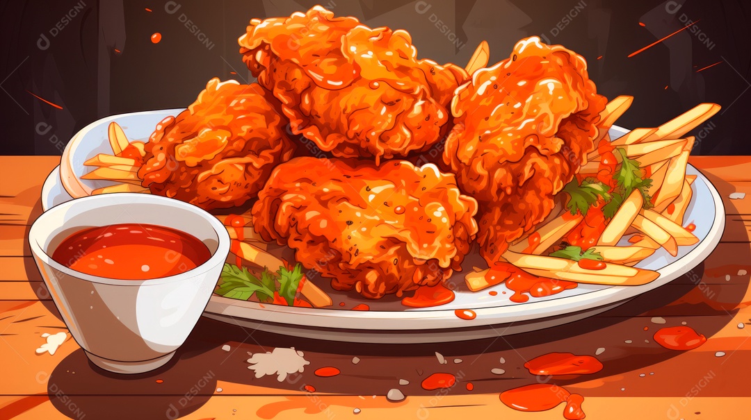 Dia Internacional do Frango Frito, 6 de julho Generative.