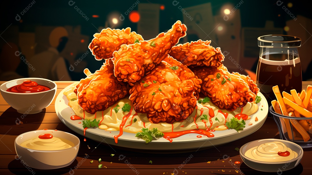 Dia Internacional do Frango Frito, 6 de julho Generative.