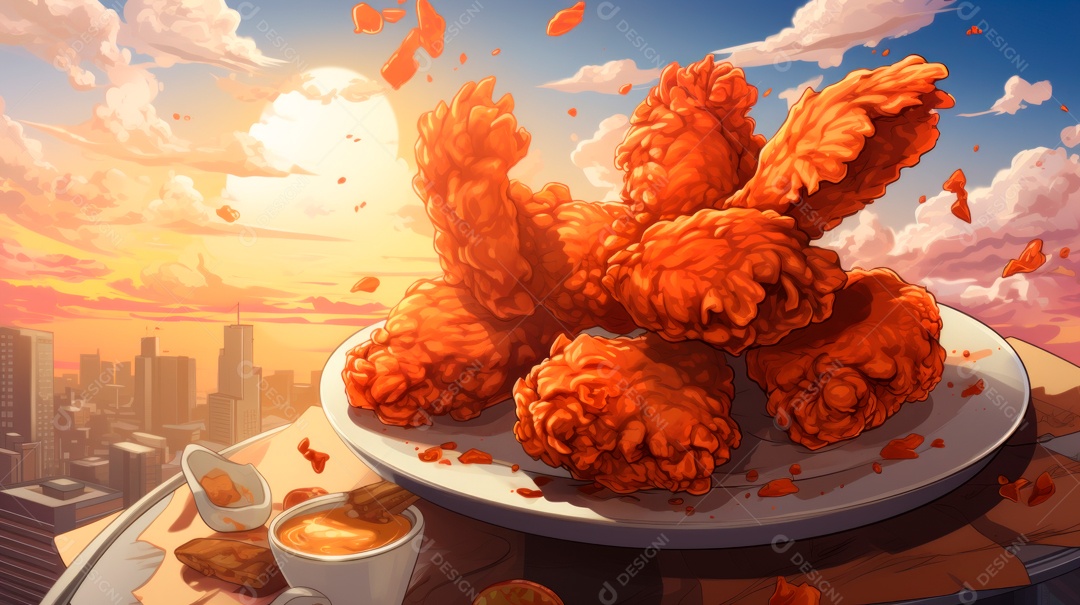 Dia Internacional do Frango Frito, 6 de julho Generative.