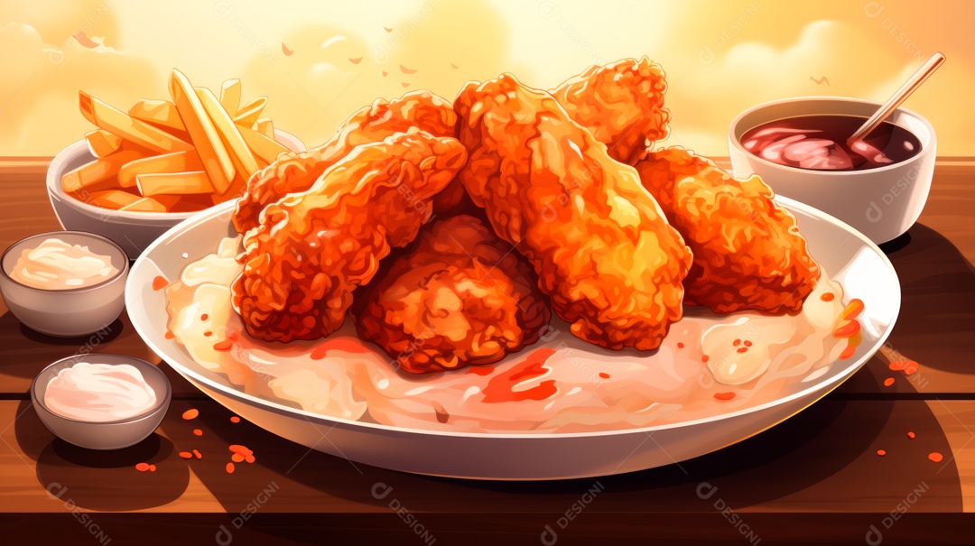 Dia Internacional do Frango Frito, 6 de julho Generative.