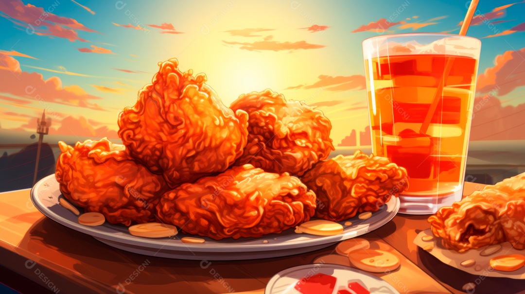 Dia Internacional do Frango Frito, 6 de julho Generative.