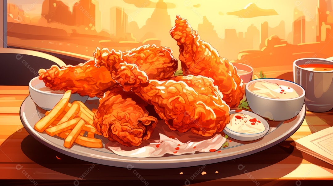 Dia Internacional do Frango Frito, 6 de julho Generative.