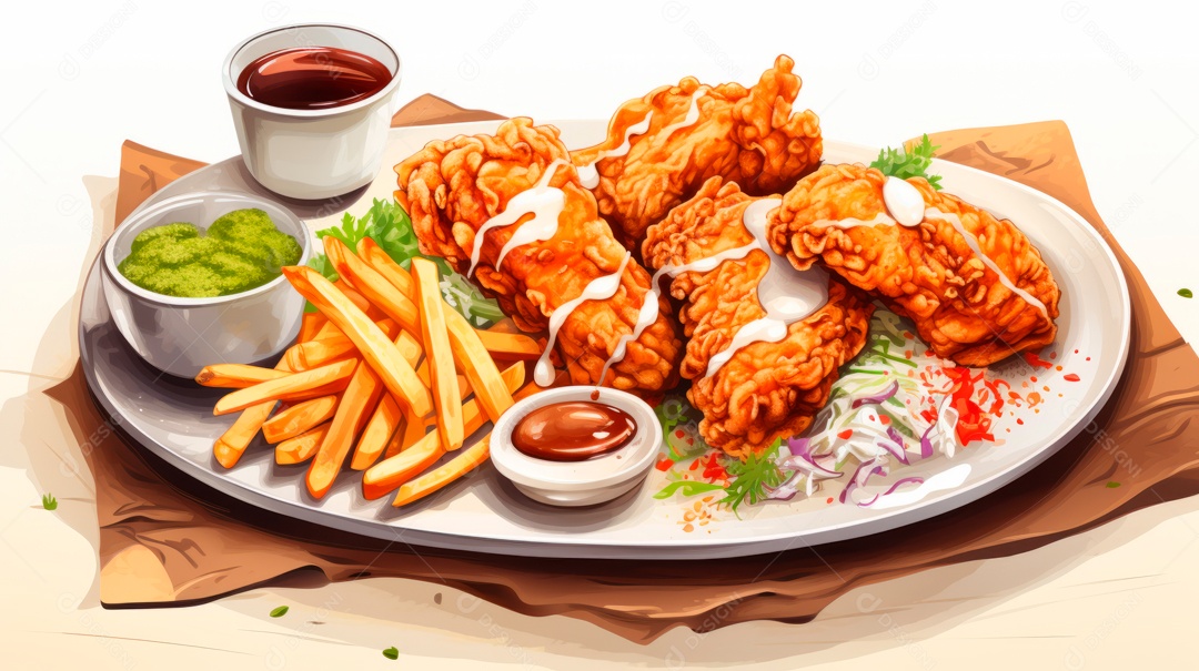 Dia Internacional do Frango Frito, 6 de julho Generative.