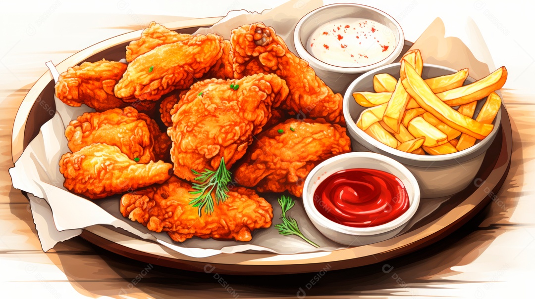 Dia Internacional do Frango Frito, 6 de julho Generative.