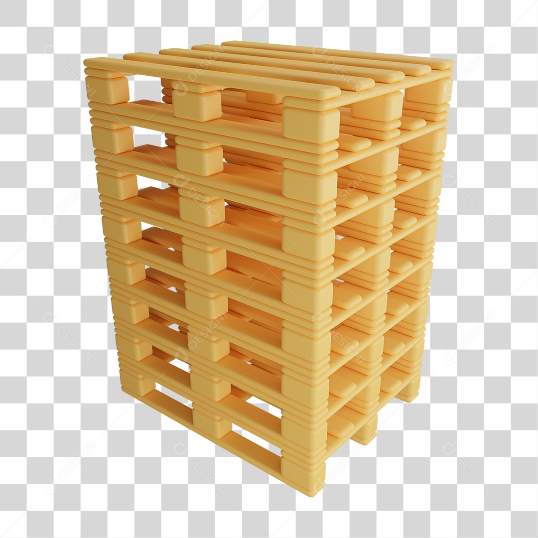 Pilha de Paletes de Madeira PNG Transparente