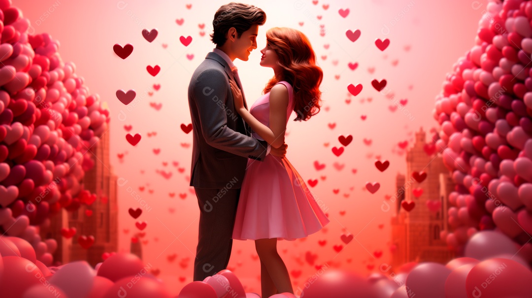 Dia Internacional do Beijo, 13 de abril IA generativa.