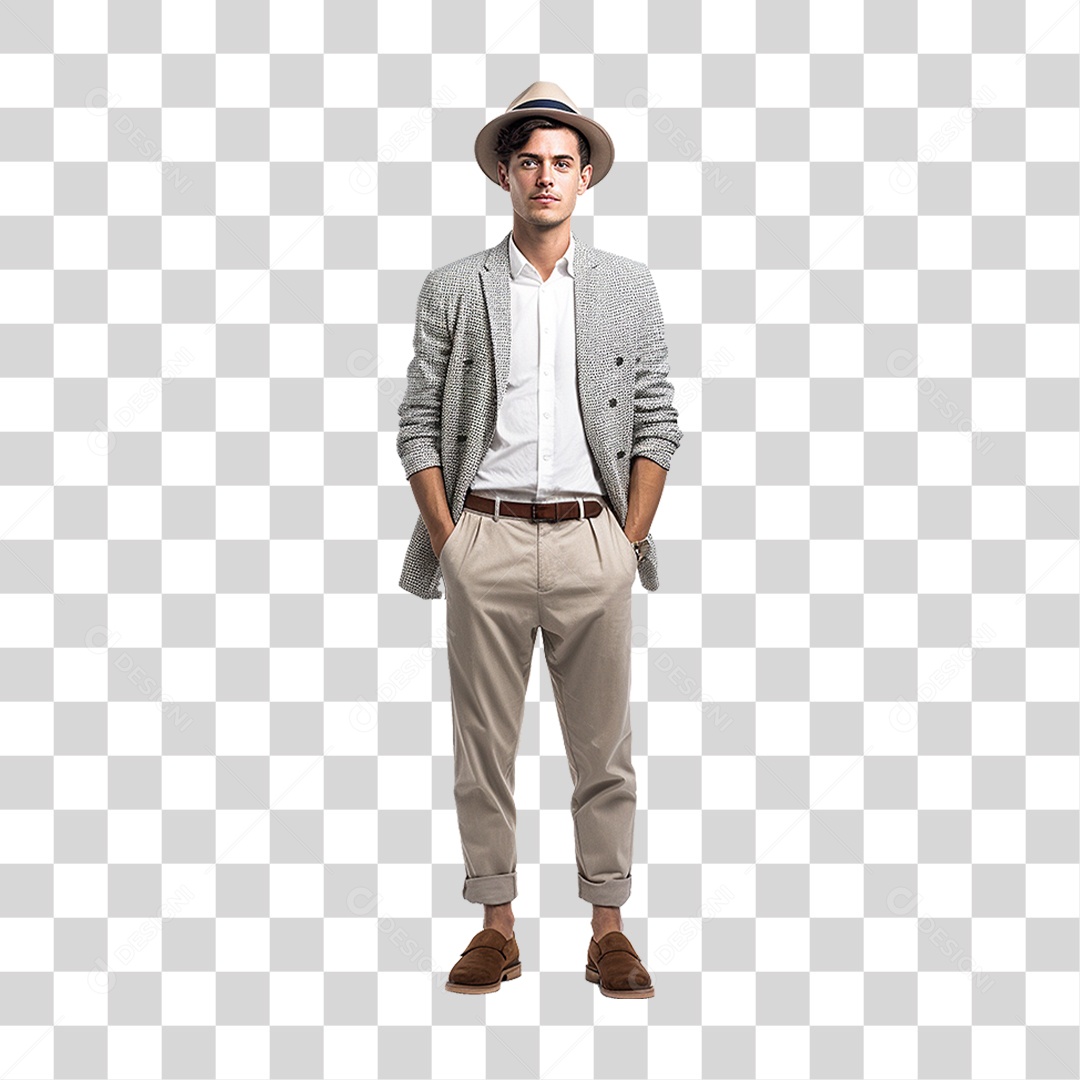 Homem Estiloso Roupas Modas PNG Transparente