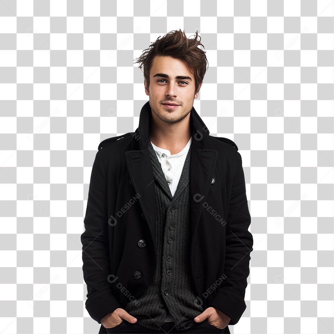 Homem Estiloso Roupas Modas PNG Transparente