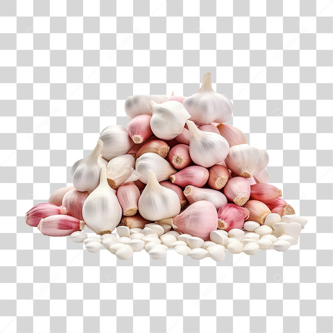 A Stack of Tablets and Garlic Transparent PNG