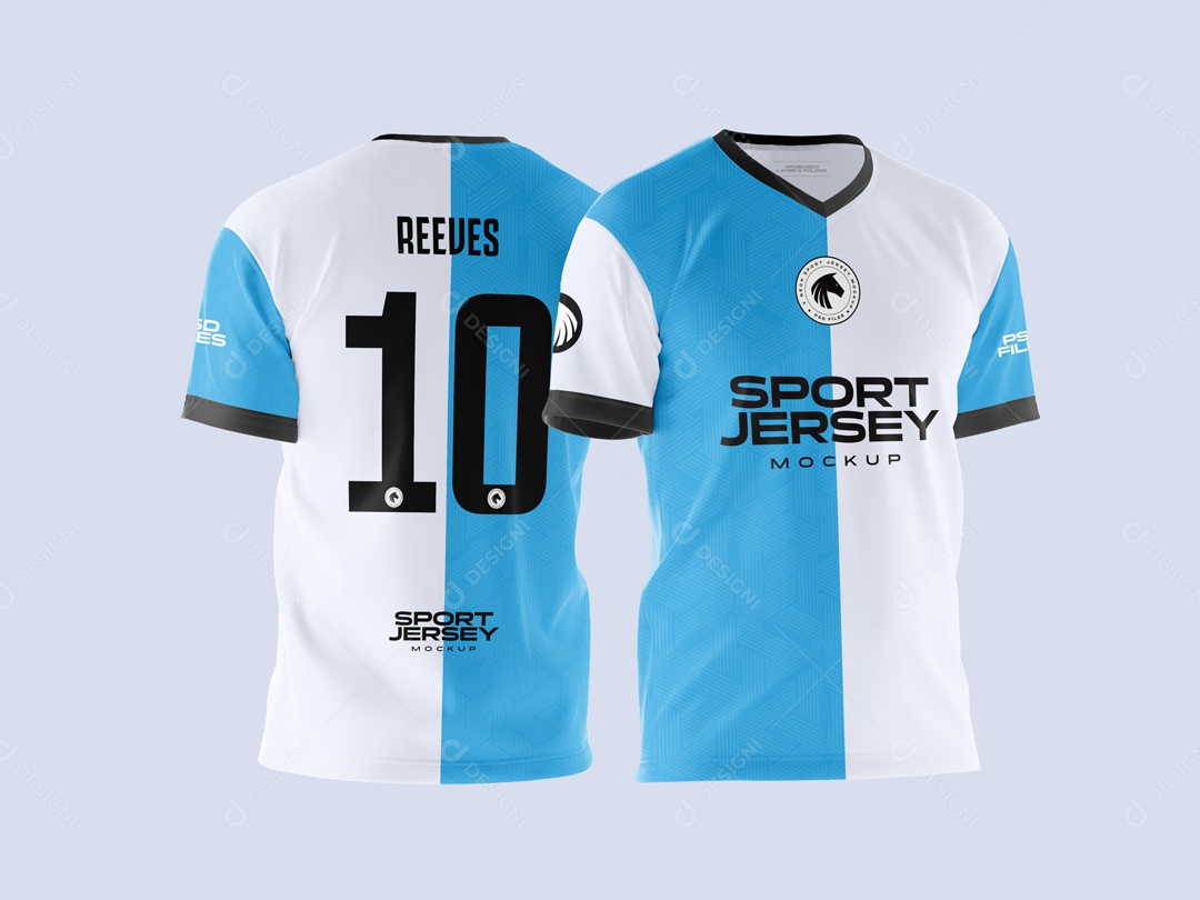 Camisa De Time Frente e Costa Mockup PSD Editável