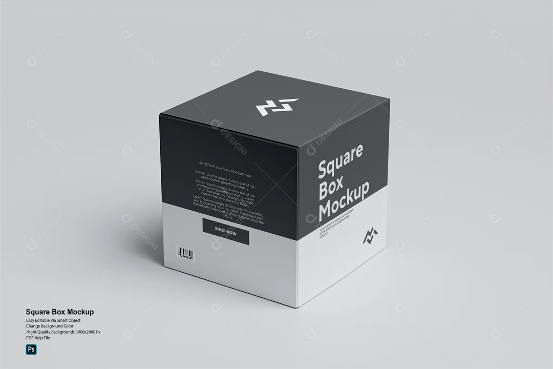 Mockup De Caixa PSD Editável