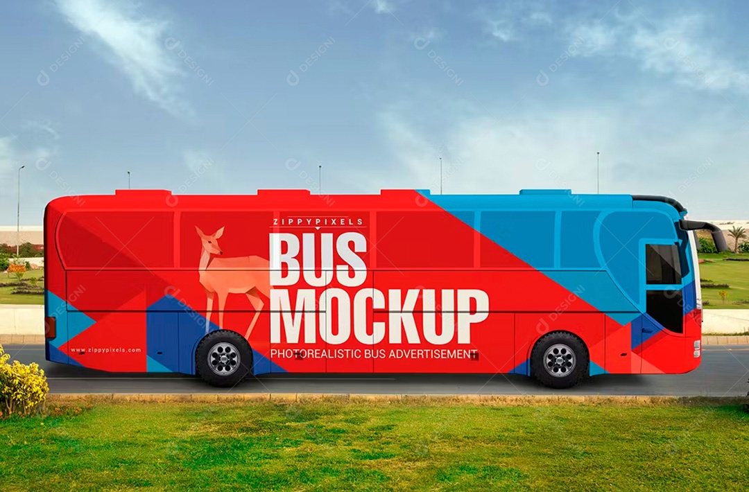 Mockup De Ônibus PSD Editável