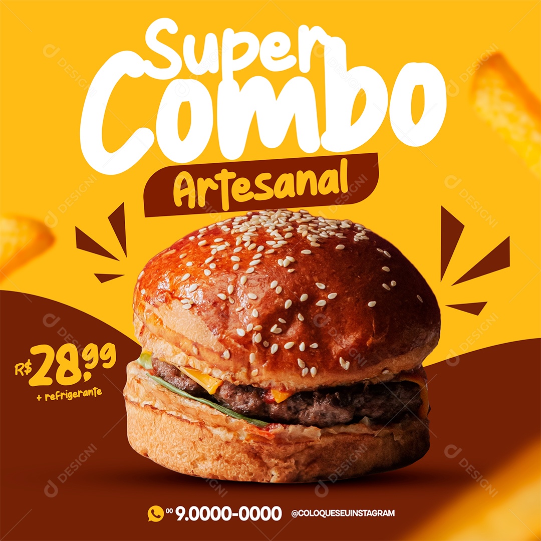 Social Media Super Combo Artesanal PSD Editável