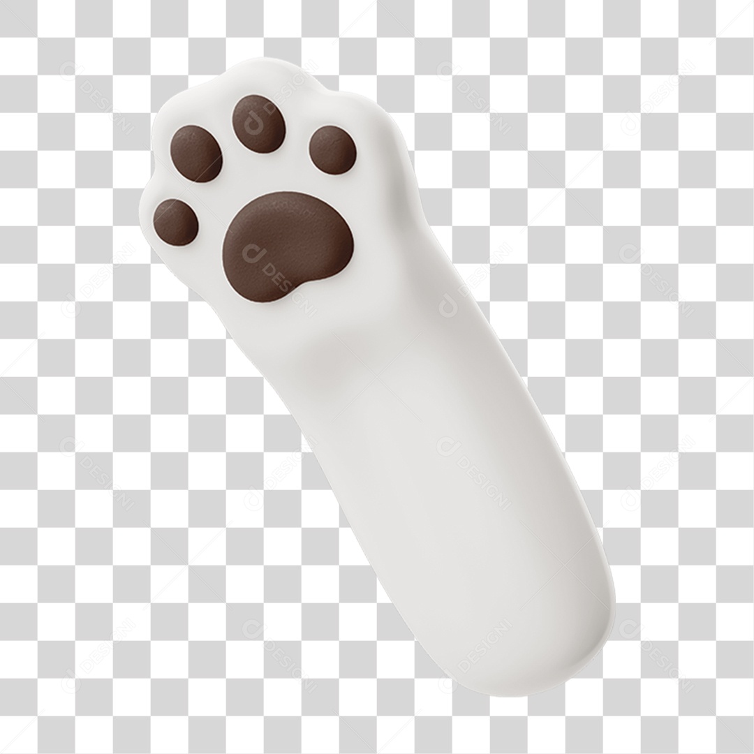 Patinha de Pet Branca PNG Transparente