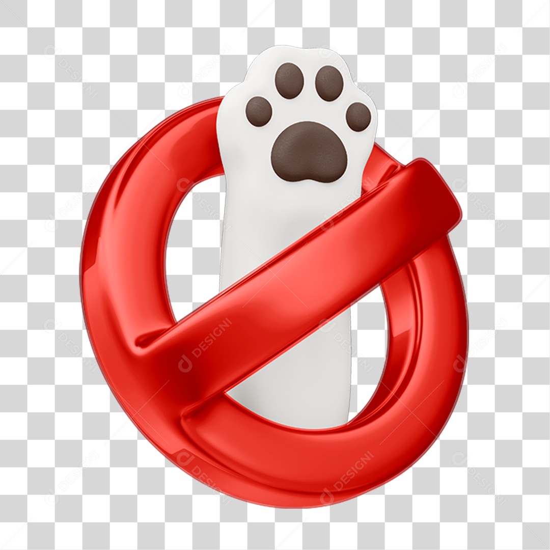 Placa de Pet Não Permitido no Local PNG Transparente