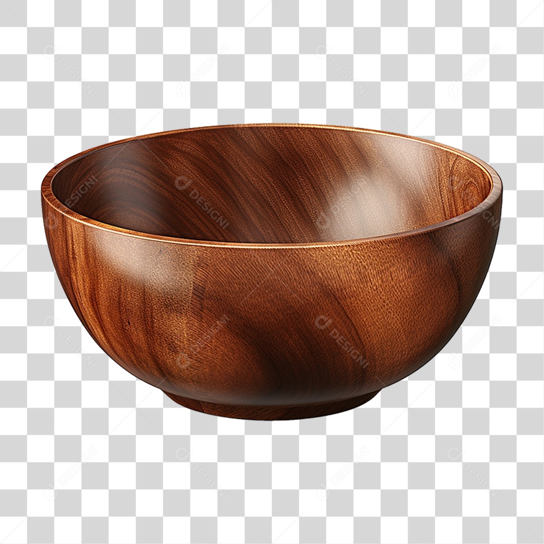 Tigela de Madeira PNG Transparente