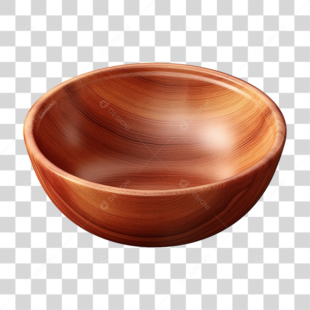 Tigela de Madeira PNG Transparente