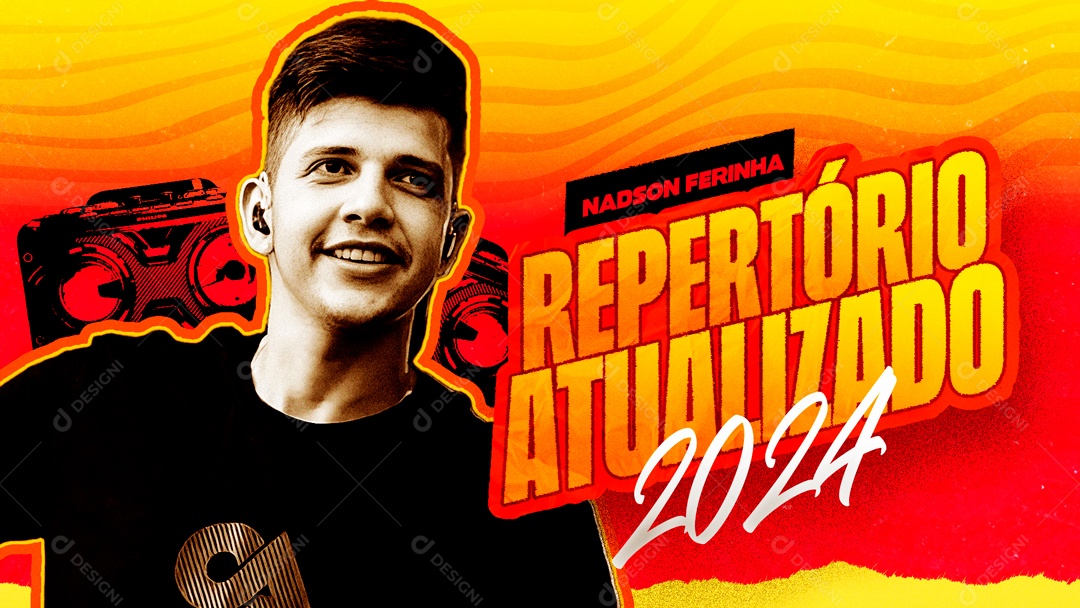 Social Media Flyer Banner Nadson Ferinha Repertório Atualizado 2024 PSD Editável