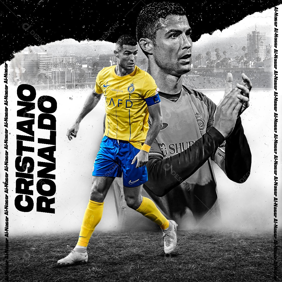 Social Medi Flyer Jogador Cristiano Ronaldo PSD Editável