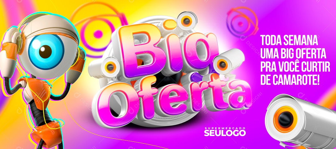 Social Media Banner Big Oferta Pra Você Curtit De Camarote PSD Editável