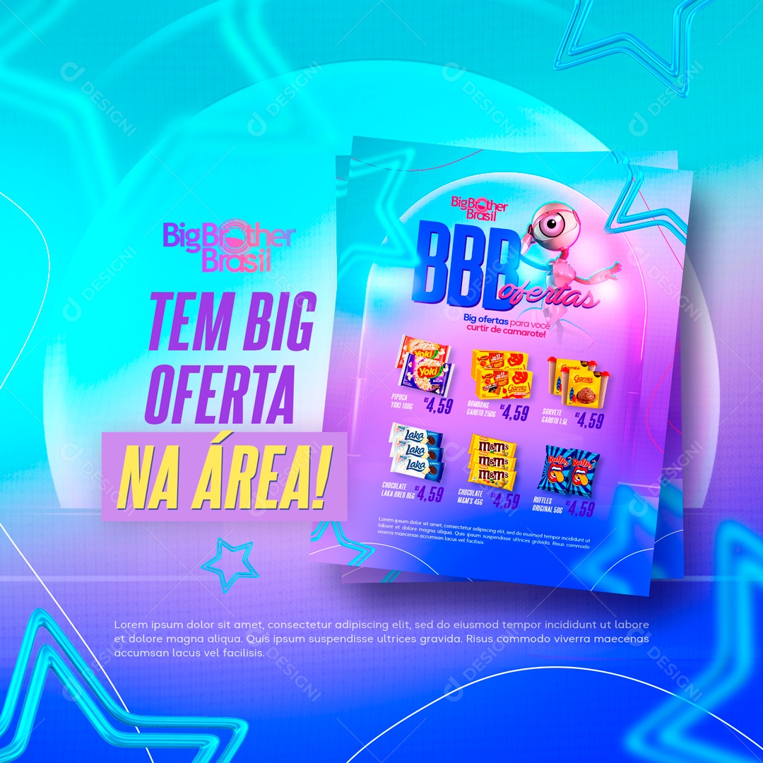 Social Media Tem Big Oferta Na Área BBB Ofertas PSD Editável