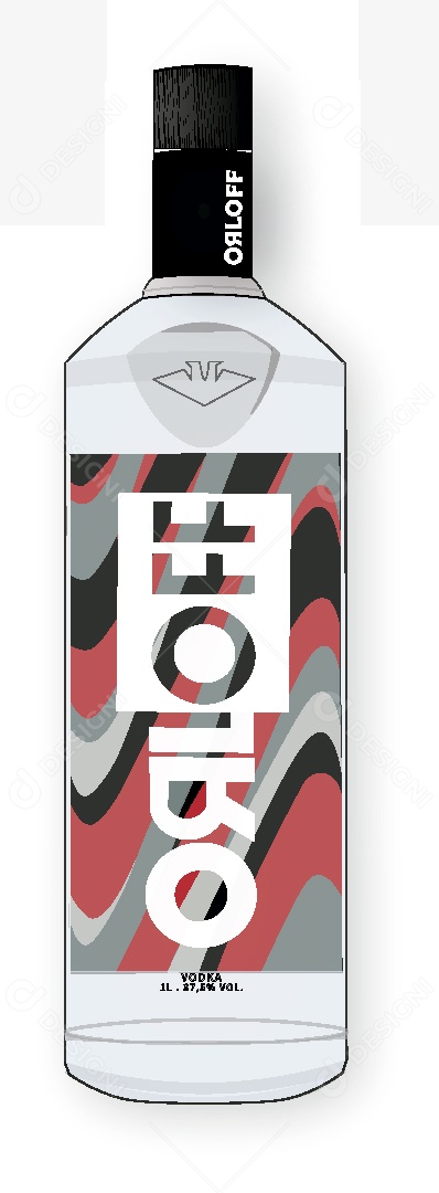 Garrafa de Vodca Ilustração Vetor EPS